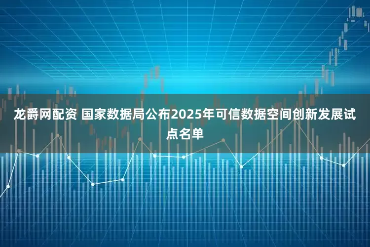 龙爵网配资 国家数据局公布2025年可信数据空间创新发展试点名单